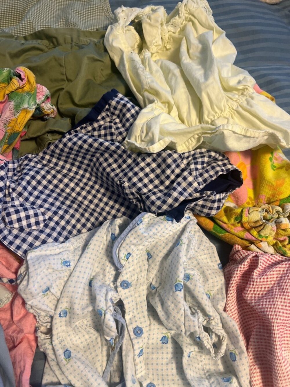 Vintage Childrens Clothing Lot - Mixed Patterns Colors & Styles   50s 60s  Girls - Picture 6 of 8